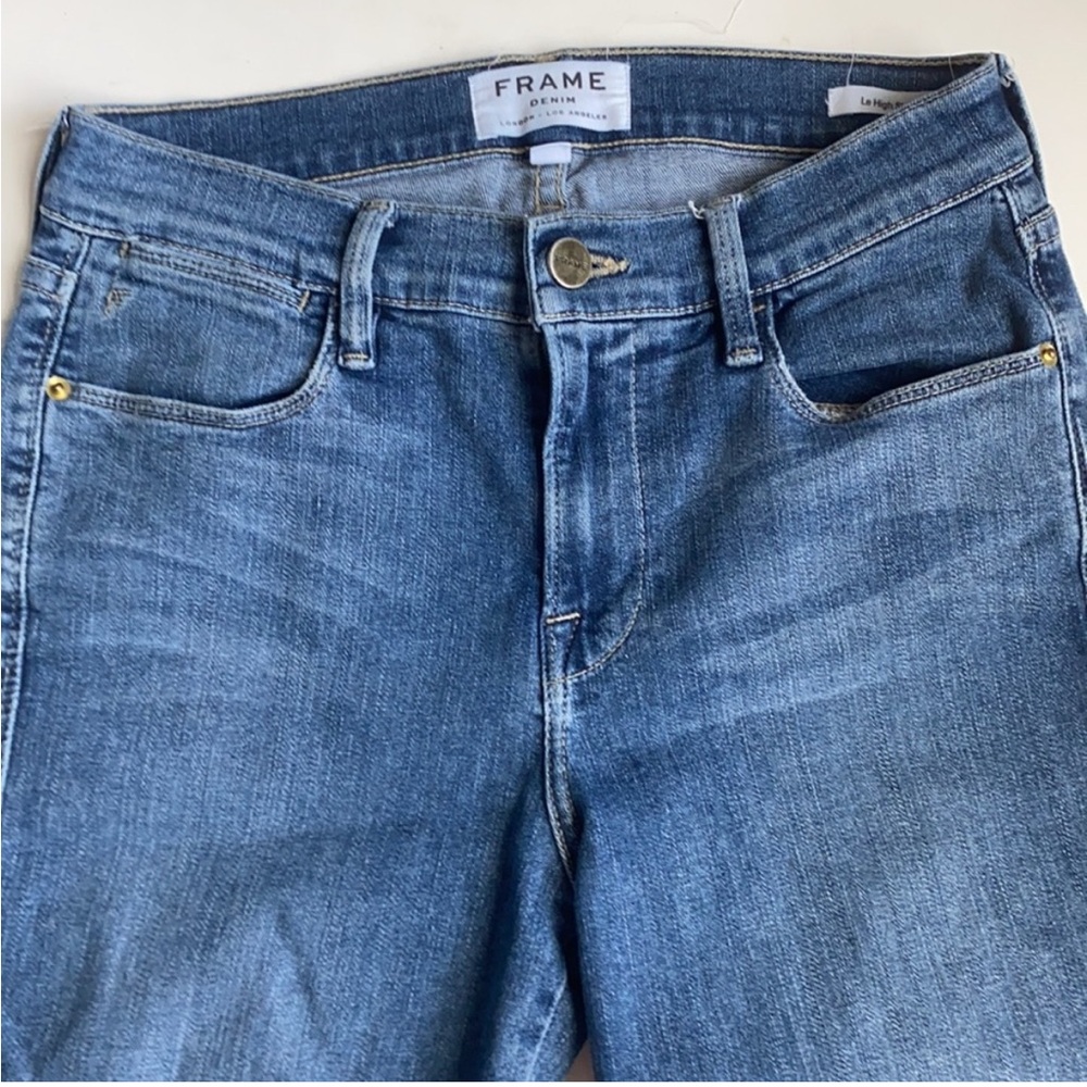 Frame Denim Le High Skinny Distressed Jeans 26 - Picture 5 of 7